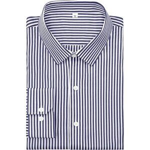 Grade 4 Wrinkle-Resistant Long Sleeve Striped Button-Down Shirt for Men Mens